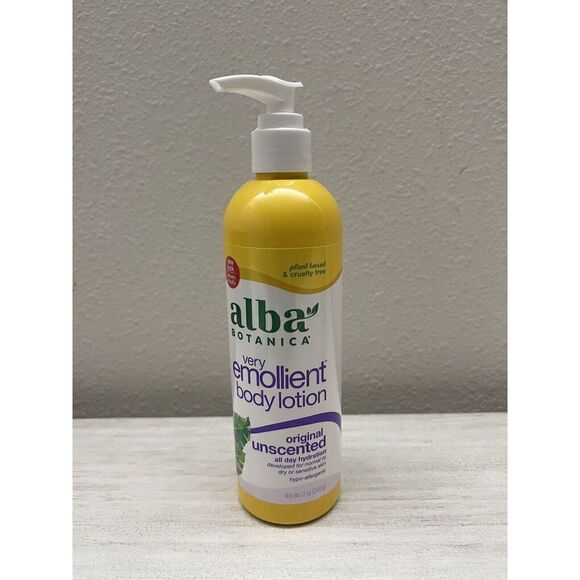 Alba Botanica Very Emollient Body Lotion, Original Dry Skin & Unscented 12oz NEW - Picture 6 of 6